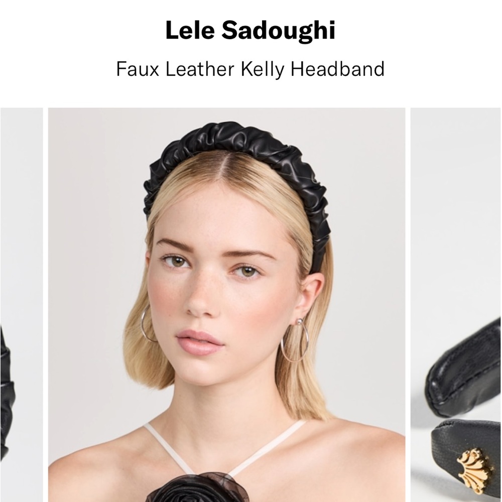 LELE SADOUGHI Faux Leather Kelly Headband